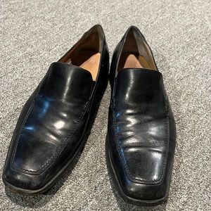 Taryn rose, black leather loafers